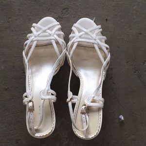 2 FOR $5 - White thin braid wedges